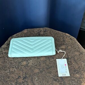 A New Day Light Blue Quilted Wallet